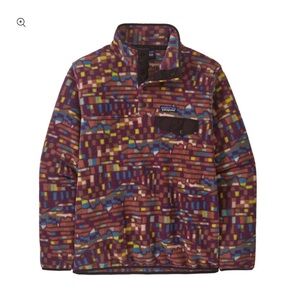 Patagonia Lightweight Synchilla Snap-T Pullover Fitz Roy Patchwork Night Plum XS